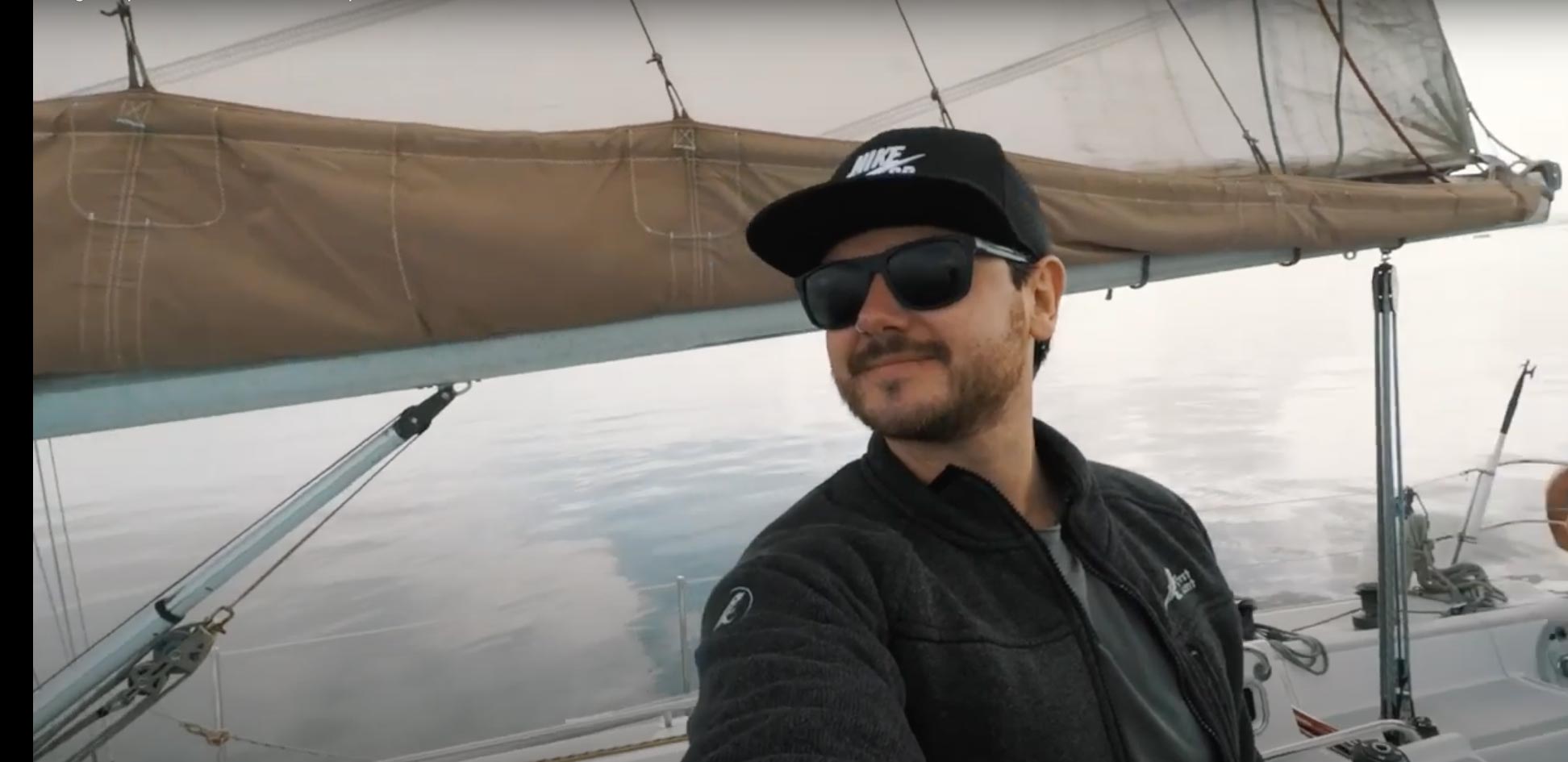 John O Nola in a sailboat