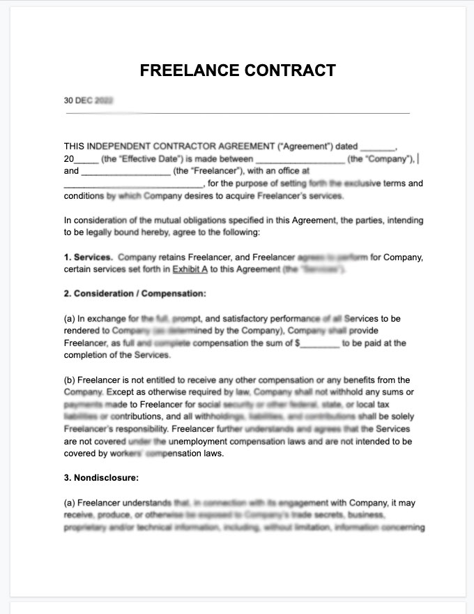 Freelance Contract