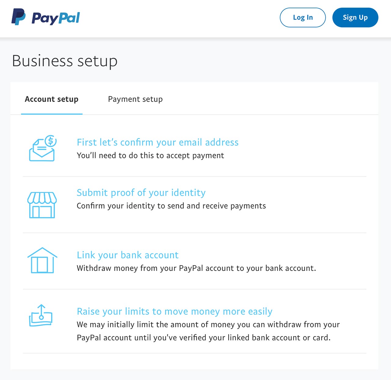 PayPal Business Setup